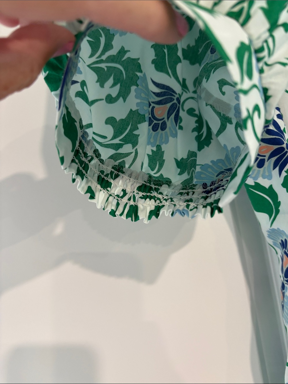 Boden Green Floral Collared button down Maxi Dress - Picture 5 of 6
